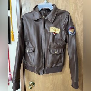 CAPTAIN MARVEL Her Universe Air Force Faux Leather Jacket Marvel Studios